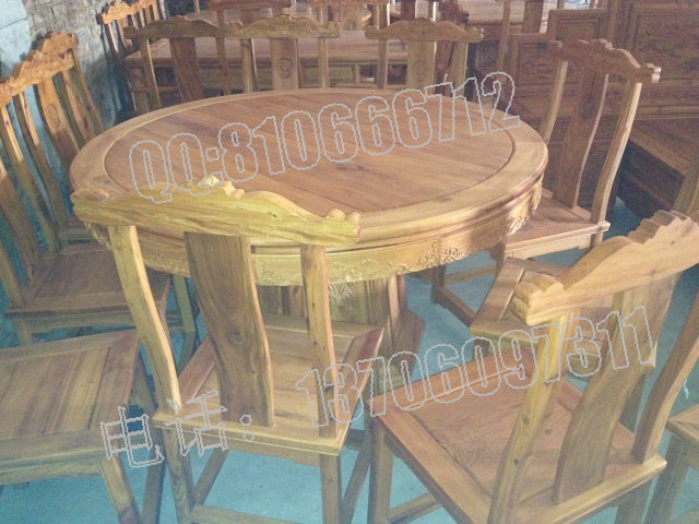 紅豆杉餐桌 明式圓形